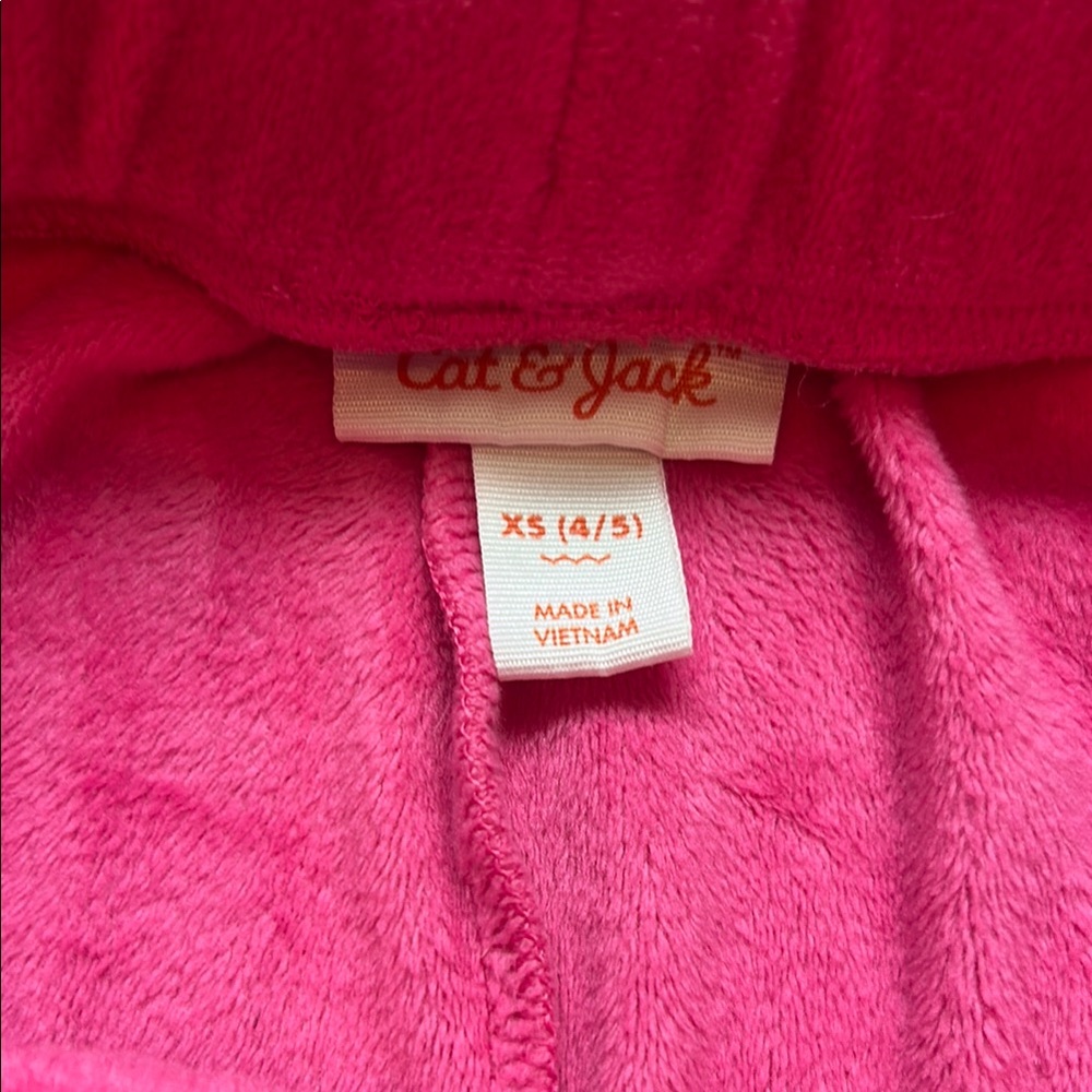Cat & Jack Fuchsia Velour Set - Picture 2 of 2